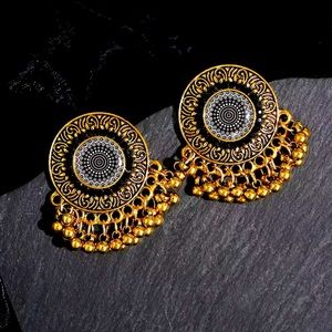 Indian Pakistani Afghani Boho vintage Ethnic Drop Earrings Jhumka jhumki💕